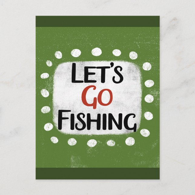 Let's Go Fishing Postcard (Front)