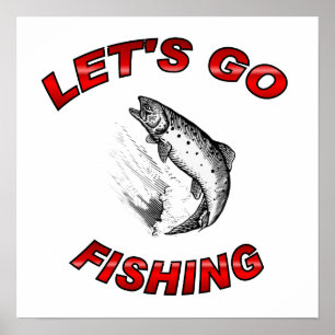 Lets go fishing poster