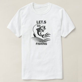 Let's Go Fishing Vintage Graphic T-Shirt