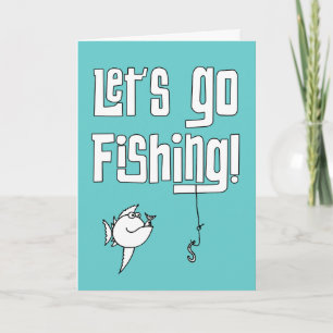 Let's go fishing (You color it!) Card
