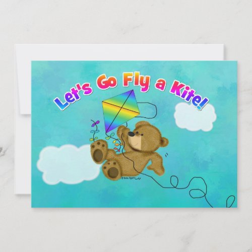 Lets Go Fly A Kite Invitation