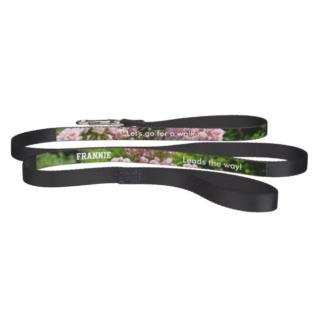 Let's Go For A Walk Pretty Pink Mountain Laurel Pet Leash (Full)