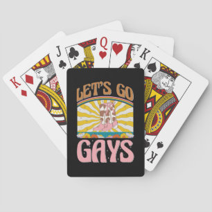 Let's Go Gays Lgbtq Pride Cowgirl Boots Lesbian Poker Cards