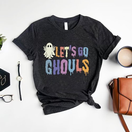 Lets Go Ghouls Cute Boo Funny Halloween T_Shirt