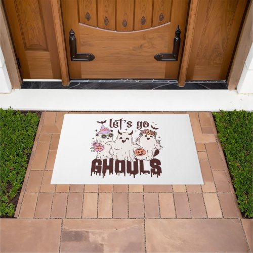 Lets go Ghouls Cute Halloween Doormat