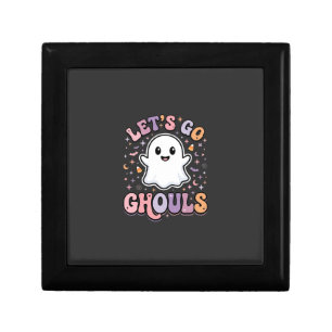 Lets Go Ghouls Cute Halloween Ghost Graphic Design Gift Box