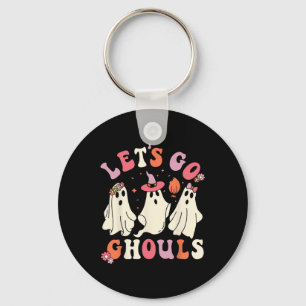 Let's Go Ghouls Fun Ghost Halloween Costume Humor Keychain