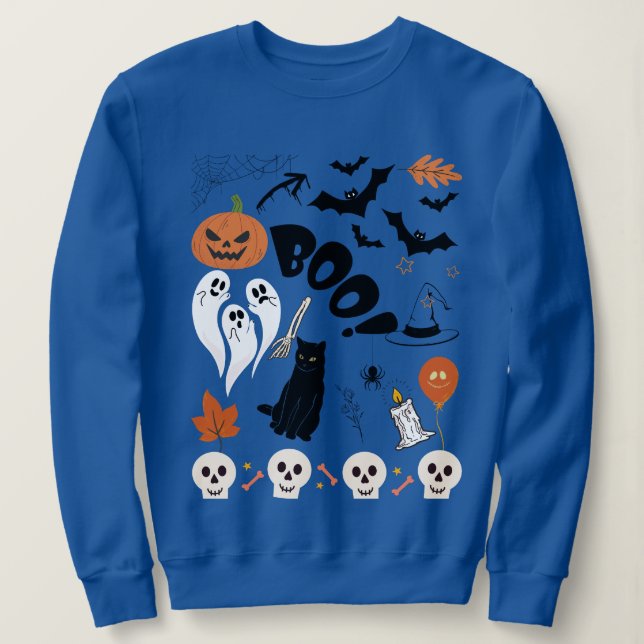 Lets Go Ghouls Funny Halloween Party Costume Sweatshirt (Design Front)