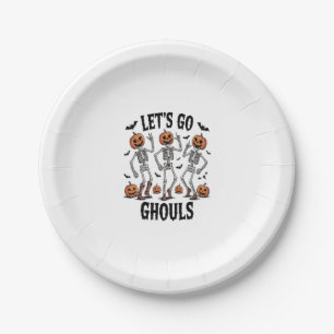 Let's Go Ghouls, Funny Spooky Paper Plates
