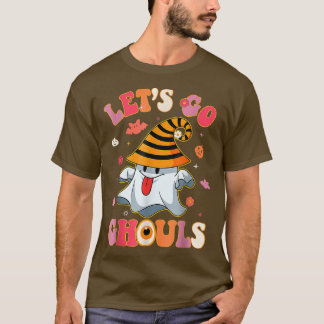 Let's Go Ghouls Ghost With Flowers Halloween Costu T-Shirt
