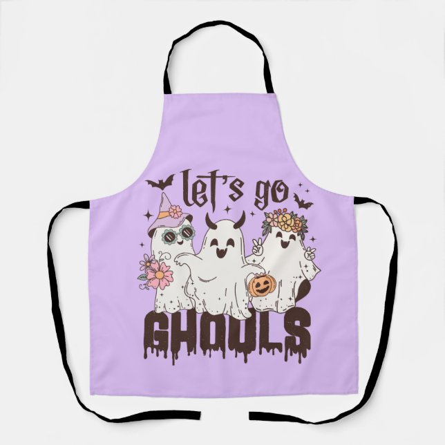 Let's Go Ghouls Halloween Apron (Front)
