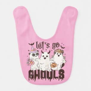 Let's Go Ghouls Halloween Baby Bib