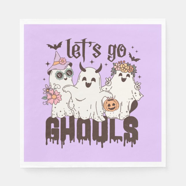 Let's Go Ghouls Halloween Napkins (Front)