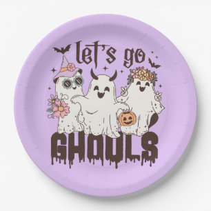 Let's Go Ghouls Halloween Paper Plates