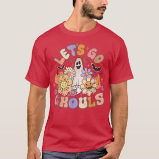 Let's Go Ghouls Retro Groovy Halloween Ghost Pumpk T-Shirt