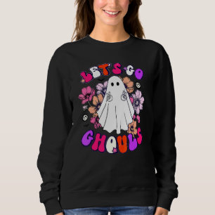 Let's Go Ghouls Retro Halloween Bachelorette Brida Sweatshirt