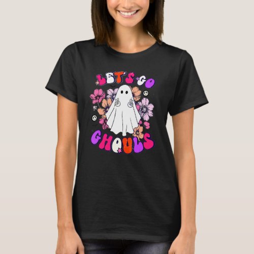 Let's Go Ghouls Retro Halloween Bachelorette Brida T-Shirt