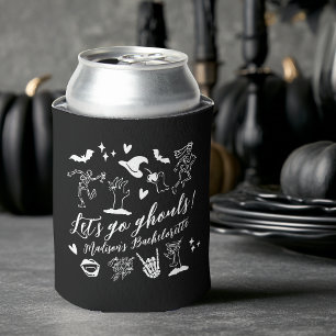 Let's Go Ghouls Spooky Whimsical Bachelorette Can Cooler