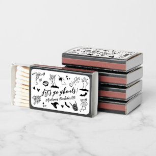 Let's Go Ghouls Spooky Whimsical Bachelorette Matchboxes