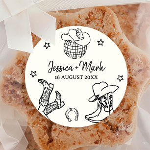 Let's Go Girl Nashville Bachelorette Party Classic Round Sticker