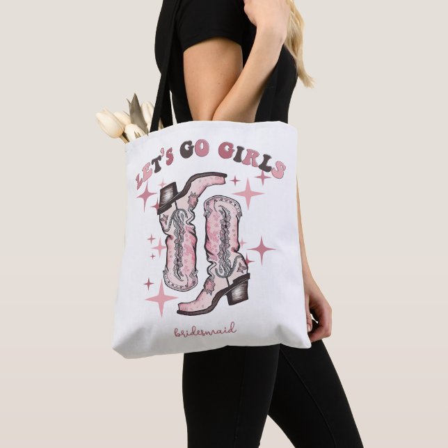Let's Go Girls Bachelorette Party Favor Tote Bag (Close Up)