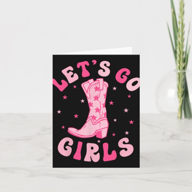 Let's Go Girls Bridesmaid Bride Squad Nashville Ba Card (Front)