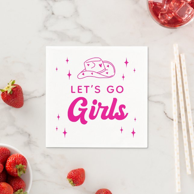Let's Go Girls Country Bachelorette Party Napkins (Insitu)