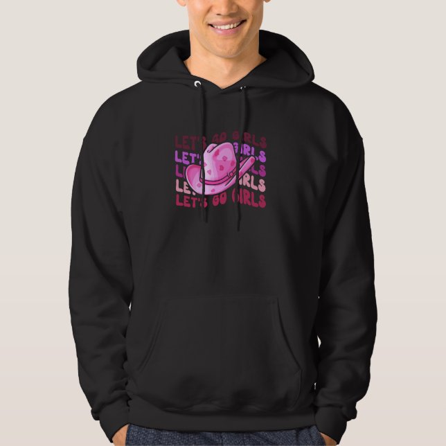 Let's Go Girls Cowgirl Bachelorette Party Tee Hen  (Front)