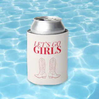 Let's go girls cowgirl can cooler