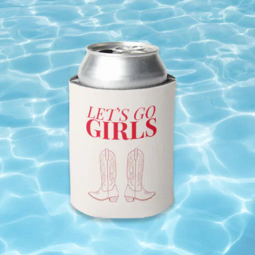Let's go girls cowgirl can cooler