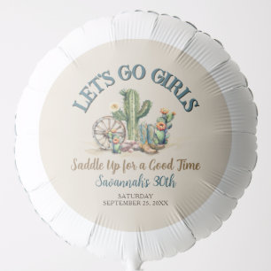 Lets Go Girls Cowgirl Western Birthday Party Balloon