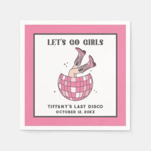 Let's Go Girls Disco Cowgirl Bachelorette Napkins