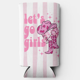 Lets Go Girls Disco Cowgirl Bachelorette Party Seltzer Can Cooler