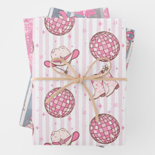 Lets Go Girls Disco Cowgirl Bachelorette Party  Wrapping Paper Sheets