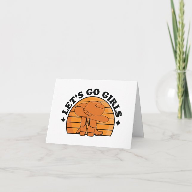 Let's Go Girls, Girls Night Out PERSONALIZED Card (Front)