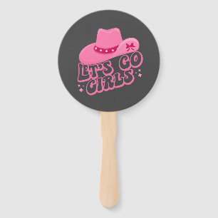 Let's Go Girls, Girls Trip, Retro Graphic Hand Fan