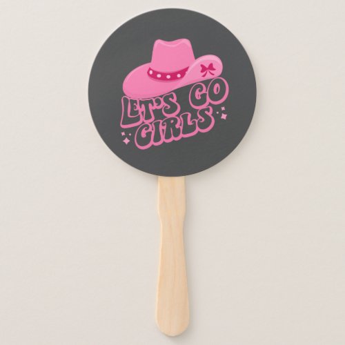 Lets Go Girls Girls Trip Retro Graphic Hand Fan