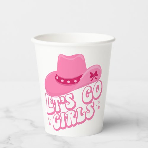 Lets Go Girls Girls Trip Retro Graphic Paper Cups