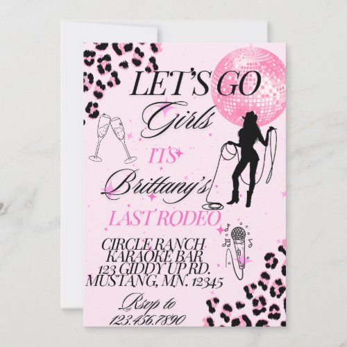 Lets Go Girls Invitation