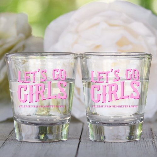 Lets Go Girls Last Rodeo Bachelorette Party Shot Glass