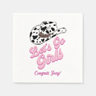 Let's Go Girls Nashville Pink Bachelorette Napkins