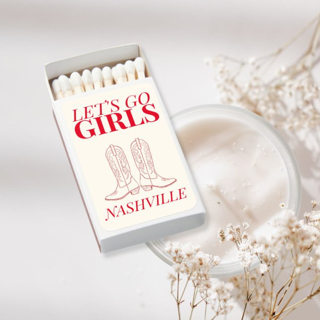 Lets go girls. Red Cowgirl bachelorette  Matchboxes (Creator Uploaded)