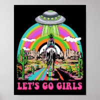 Let's Go Girls Retro Space Desert Cowgirl Bachelor