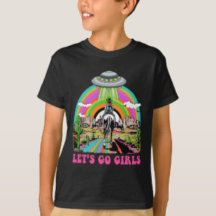 Let's Go Girls Retro Space Desert Cowgirl Bachelor T-Shirt