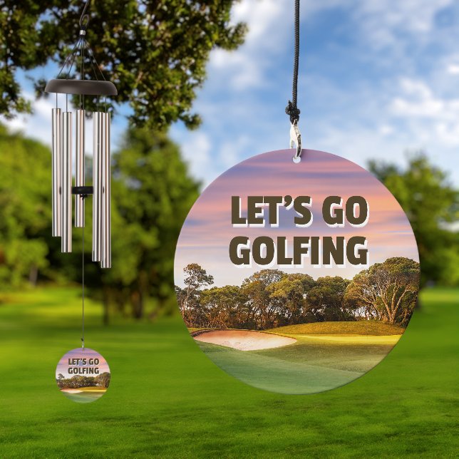 Let's Go Golfing Golf Course Wind Chime (Outdoor)