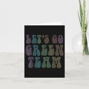 Lets Go Green Team Retro War Game 60s Summer Camp Card