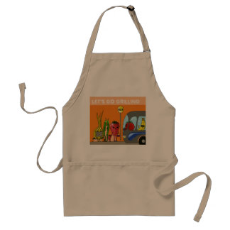 Let's Go Grilling Kawaii style Adult Apron