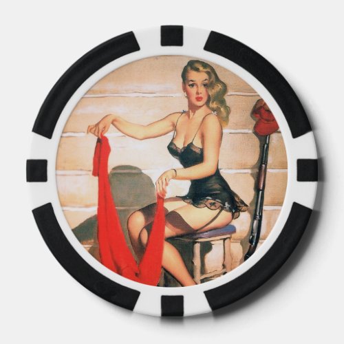 Lets Go Hunting _ Vintage Pin_up Art Poker Chips