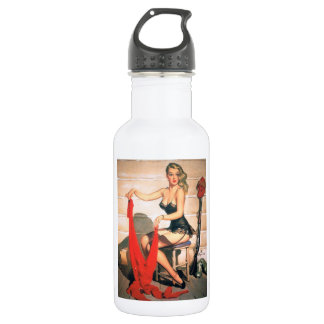 Let's Go Hunting - Vintage Pin-up Art Water Bottle