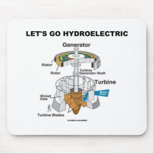 Let's Go Hydroelectric (Turbine Generator) Mouse Pad